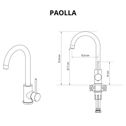 Køkkenarmatur Paolla Stål