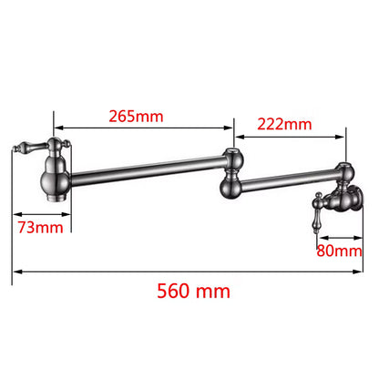 Køkkenarmatur Pot Filler 56 cm Sølv Mat