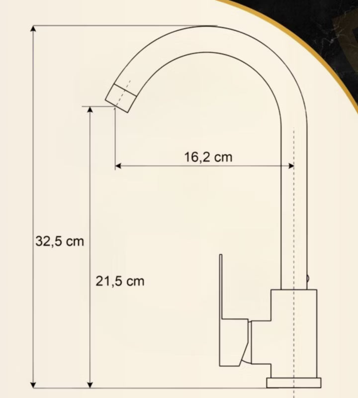 Køkkenarmatur Prestige Beige
