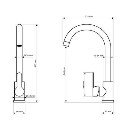 Køkkenarmatur Prestige Plus med 3-Funktions Perlator