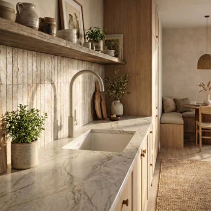 Køkkenarmatur Prestige Slim Beige med Svingtud