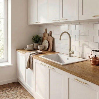 Køkkenarmatur Prestige Slim Beige med Svingtud