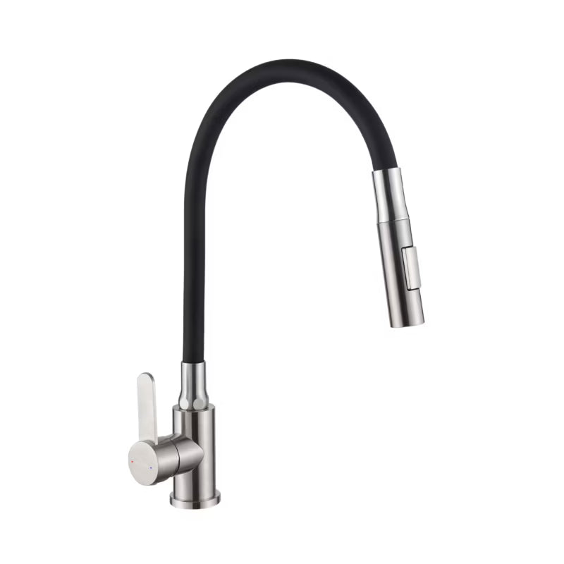 Køkkenarmatur Roko med Fleksibel Tud Inox Sort