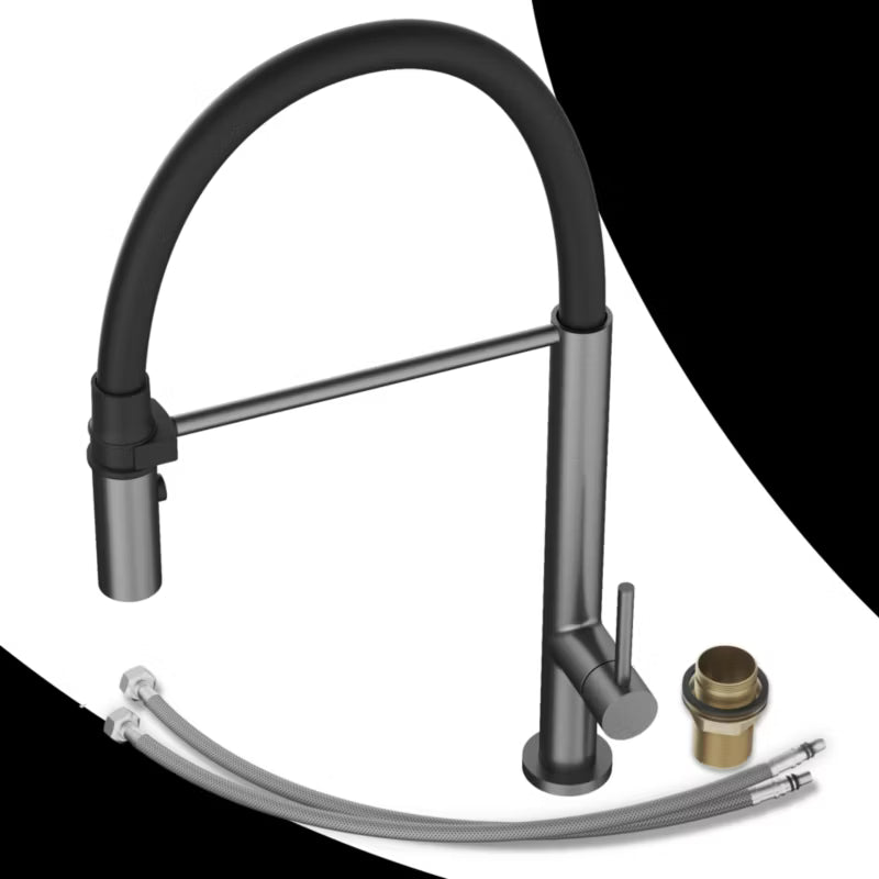 Køkkenarmatur Scala Fleksibel Tud Gun Metal Sort