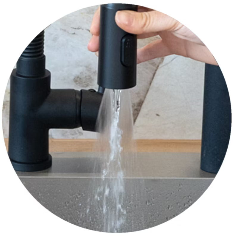 Køkkenarmatur SERPEN med Fjedertud Krom