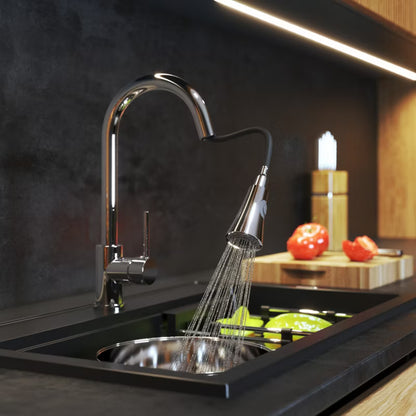 Køkkenarmatur Snake 40 cm Krom med Udtrækstud