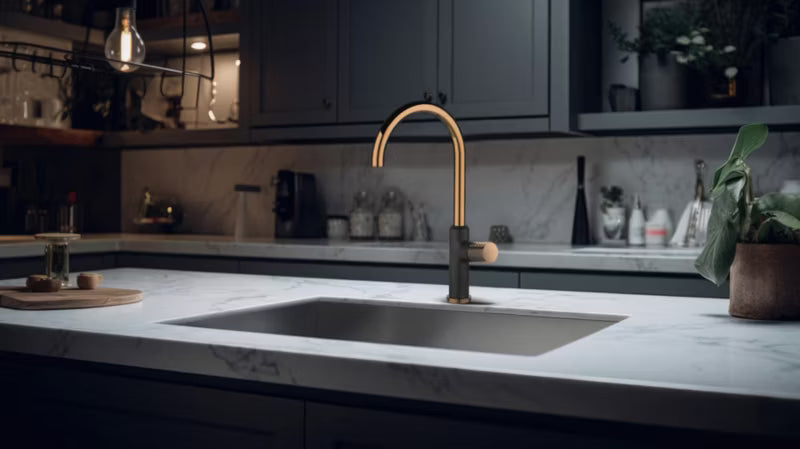 Køkkenarmatur Starlight Sort Rose Gold
