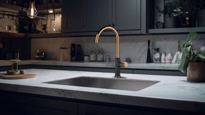 Køkkenarmatur Starlight Sort Rose Gold