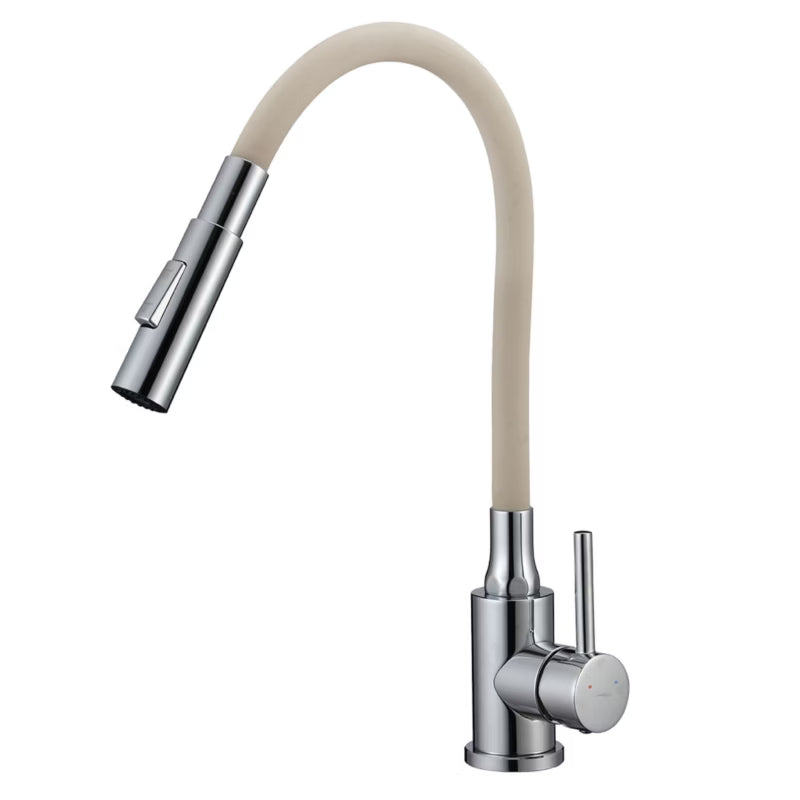 Køkkenarmatur Velia Fleksibel Tud Krom Beige