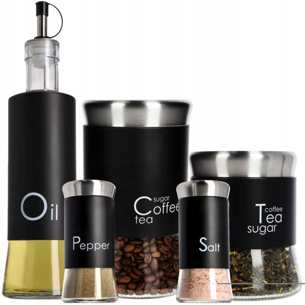 Køkkenbeholdersæt 5 Dele til Kaffe og Te