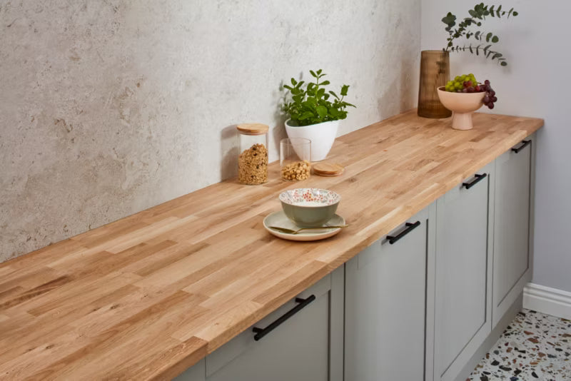 Køkkenbordplade Eg Natur 62x300 cm 27 mm