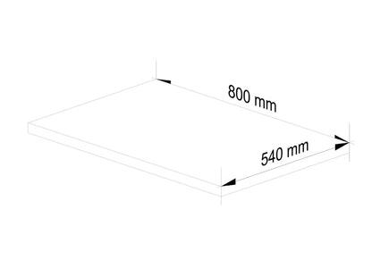 Køkkenbordplade LIMA 80x54 cm Hvid Mat