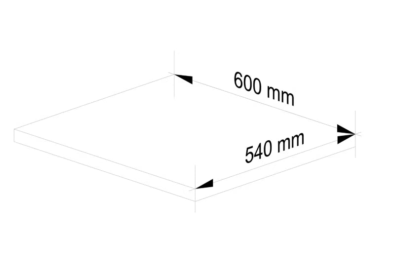 Køkkenbordplade Lima 54x3,2 cm Hvid Mat