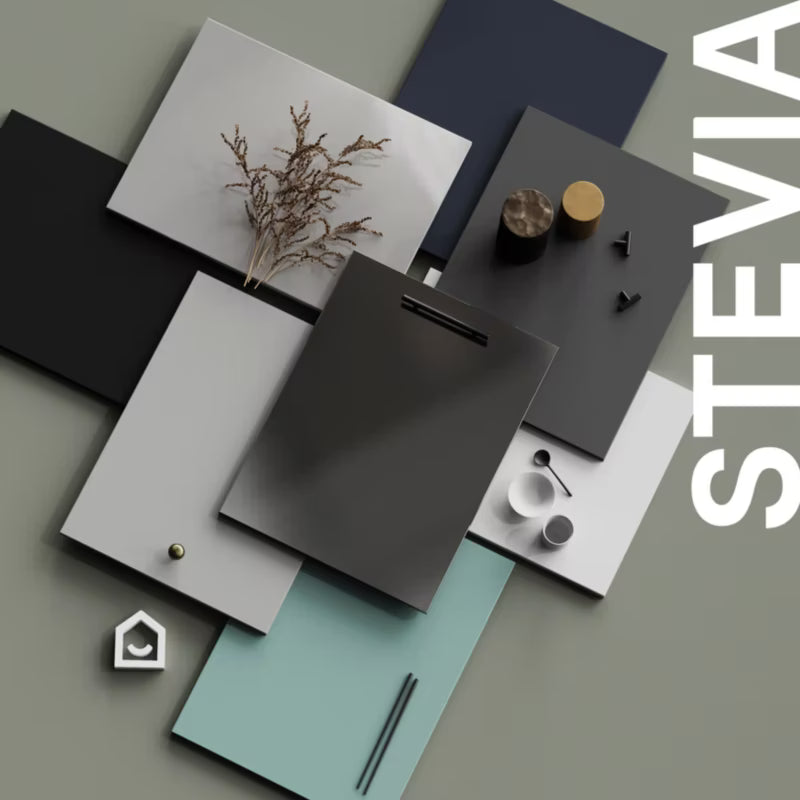 Køkkenfront Stevia 50 cm 70/30 Antracit Blank