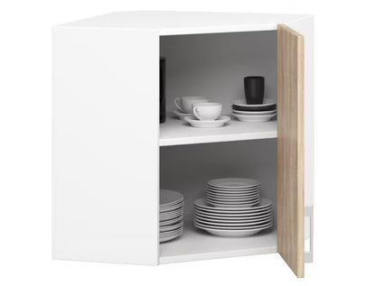 Køkkenhjørneskab 60x30,5x58 cm Sonoma Eg Hvid Mat