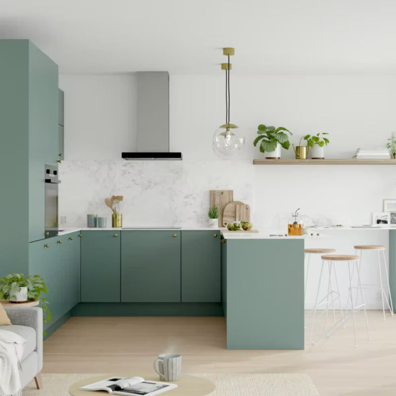Køkkenlåge Stevia 50 cm Grøn Mat