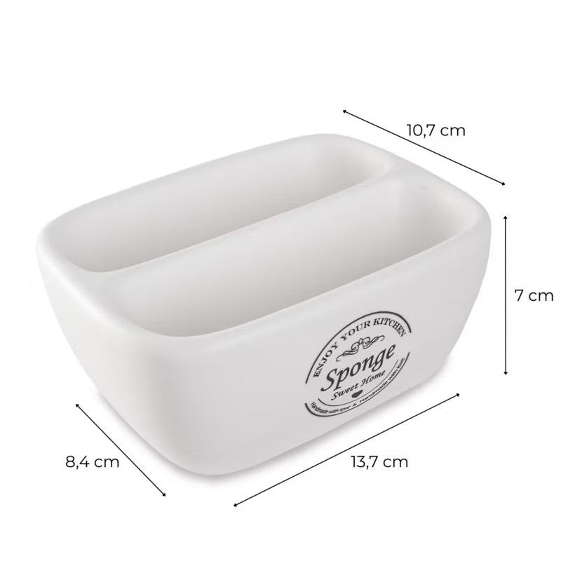 Køkkenorganizer Sinki 13,7x8,4 cm Hvid Mat