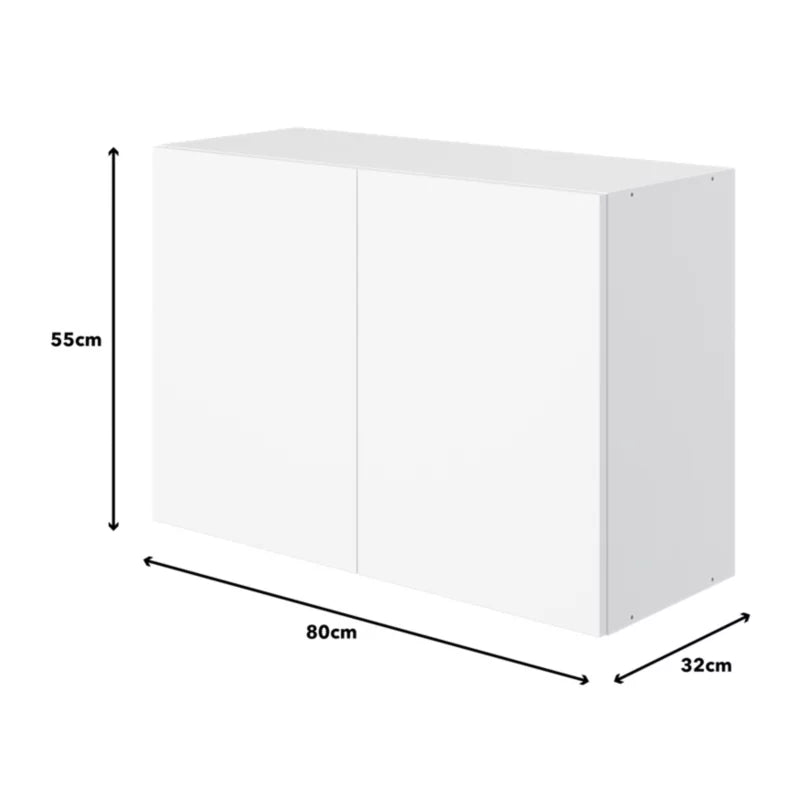 Køkkenoverskab 80 cm Hvid