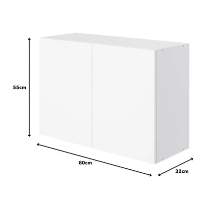 Køkkenoverskab 80 cm Hvid
