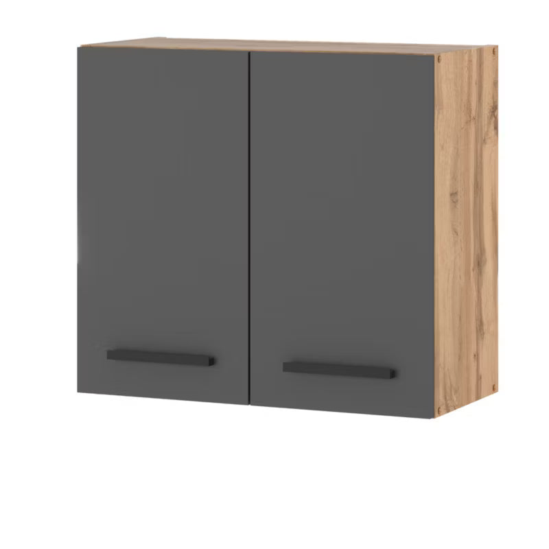 Køkkenoverskab Blanka 80x30x60 cm Grå Mat Wotan Eg