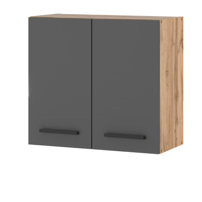 Køkkenoverskab Blanka 80x30x60 cm Grå Mat Wotan Eg
