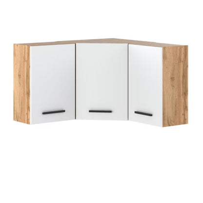 Køkkenoverskab Hjørne 90x30x60 cm Wotan Eg Hvid Mat