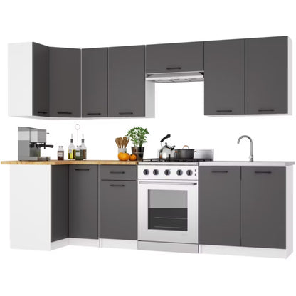 Køkkenoverskab Oliwia 60x30x58 cm Grafit Grå Mat