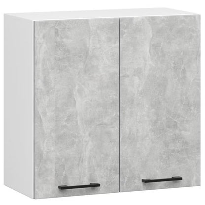 Køkkenoverskab Oliwia 60x30x58 cm Hvid og Beton Mat