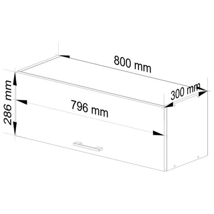 Køkkenoverskab Oliwia 80x29 cm Hvid Mat