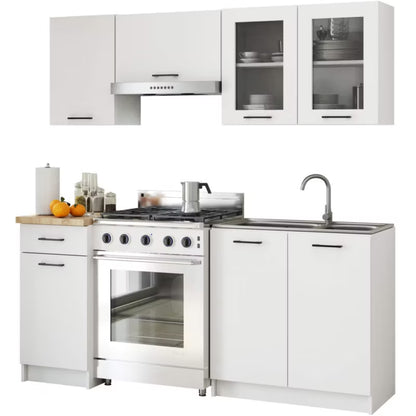 Køkkenoverskab Vitrine 80 cm Hvid Mat