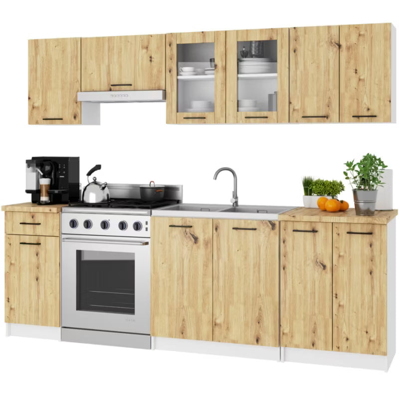 Køkkenoverskab Vitrine Oliwia 80 cm 2 Låger