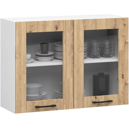 Køkkenoverskab Vitrine Oliwia 80 cm 2 Låger