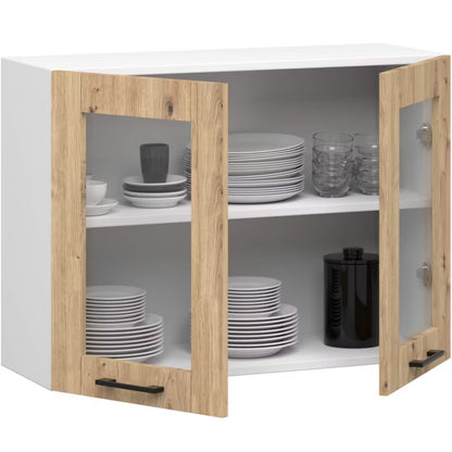 Køkkenoverskab Vitrine Oliwia 80 cm 2 Låger