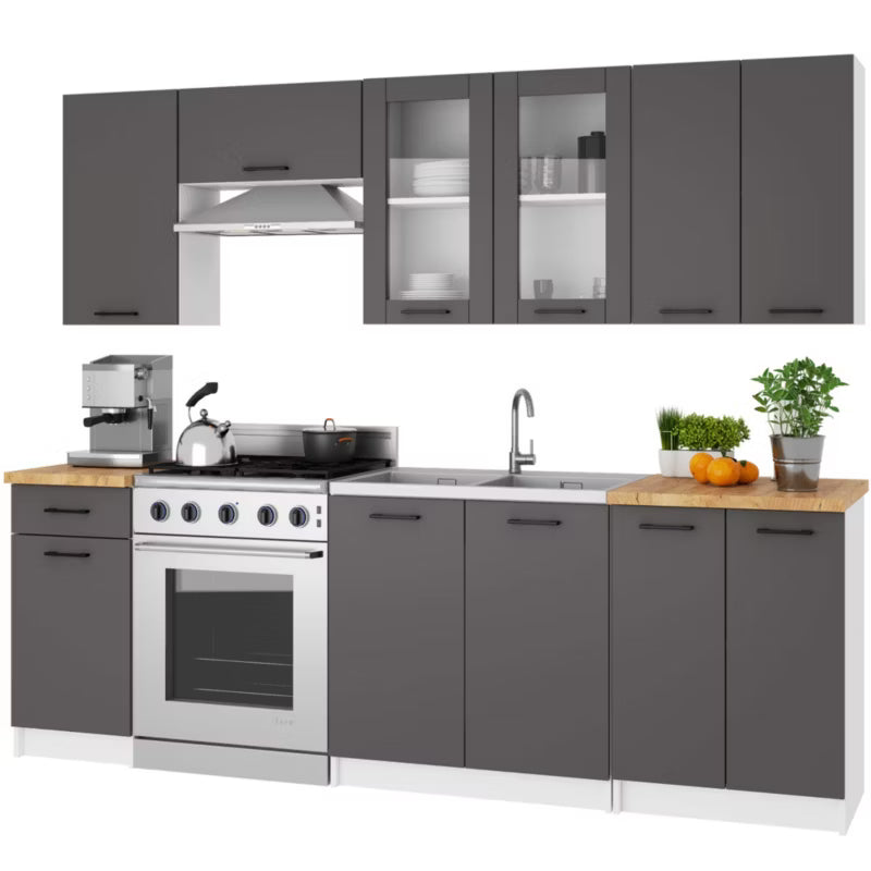 Køkkenoverskab Vitrine Oliwia 80x72 cm 2 Låger