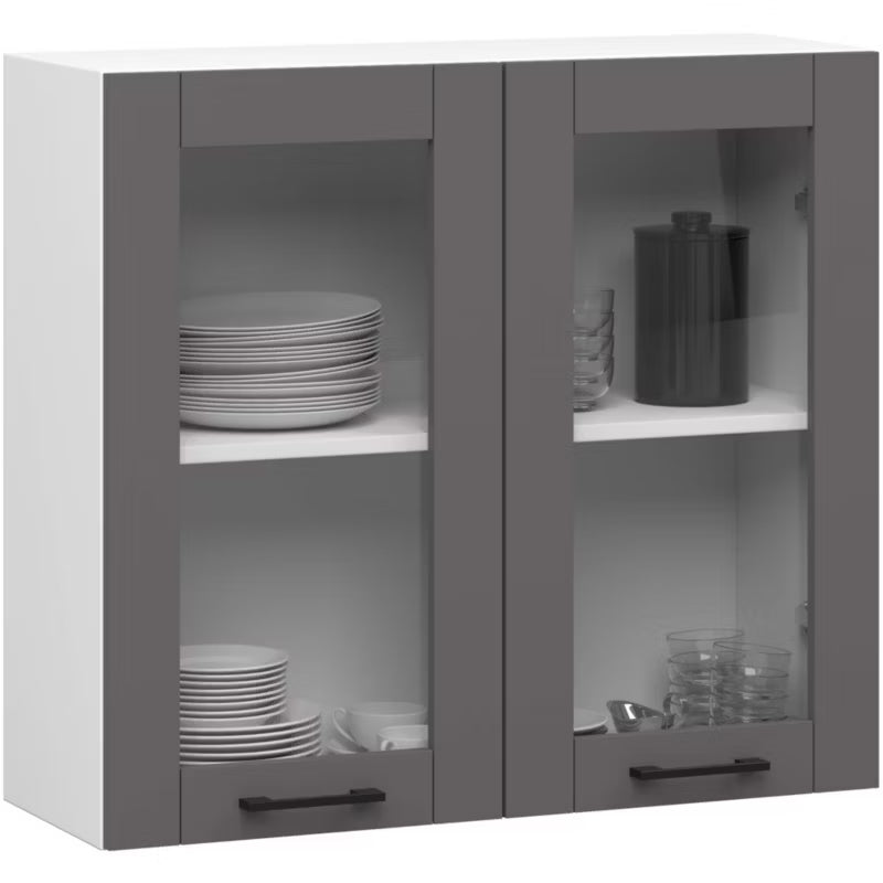 Køkkenoverskab Vitrine Oliwia 80x72 cm 2 Låger