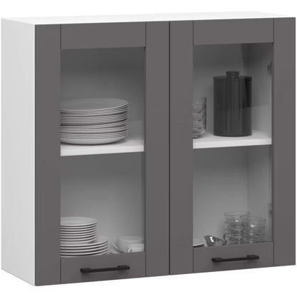 Køkkenoverskab Vitrine Oliwia 80x72 cm 2 Låger