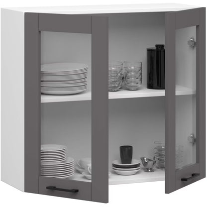 Køkkenoverskab Vitrine Oliwia 80x72 cm 2 Låger