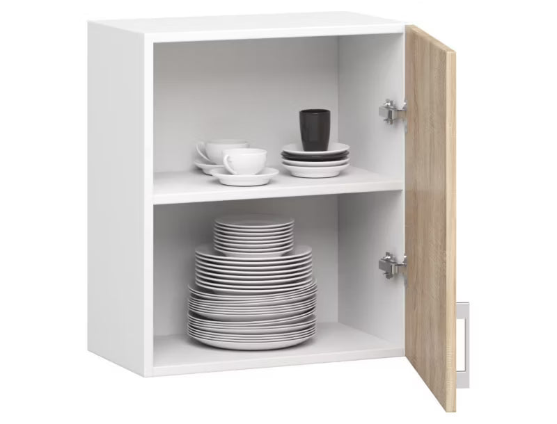 Køkkenoverskab W50 50x30,5 cm Sonoma Eg og Hvid