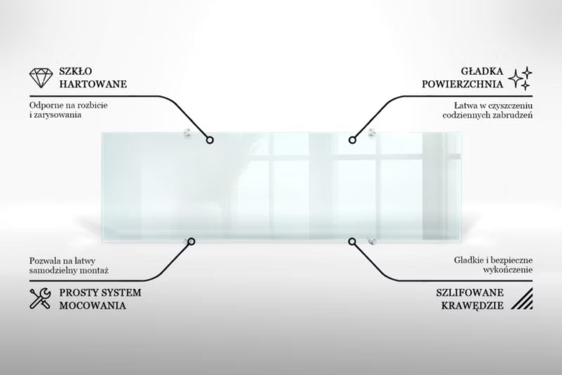 Køkkenpanel 100x30 cm Transparent Glas