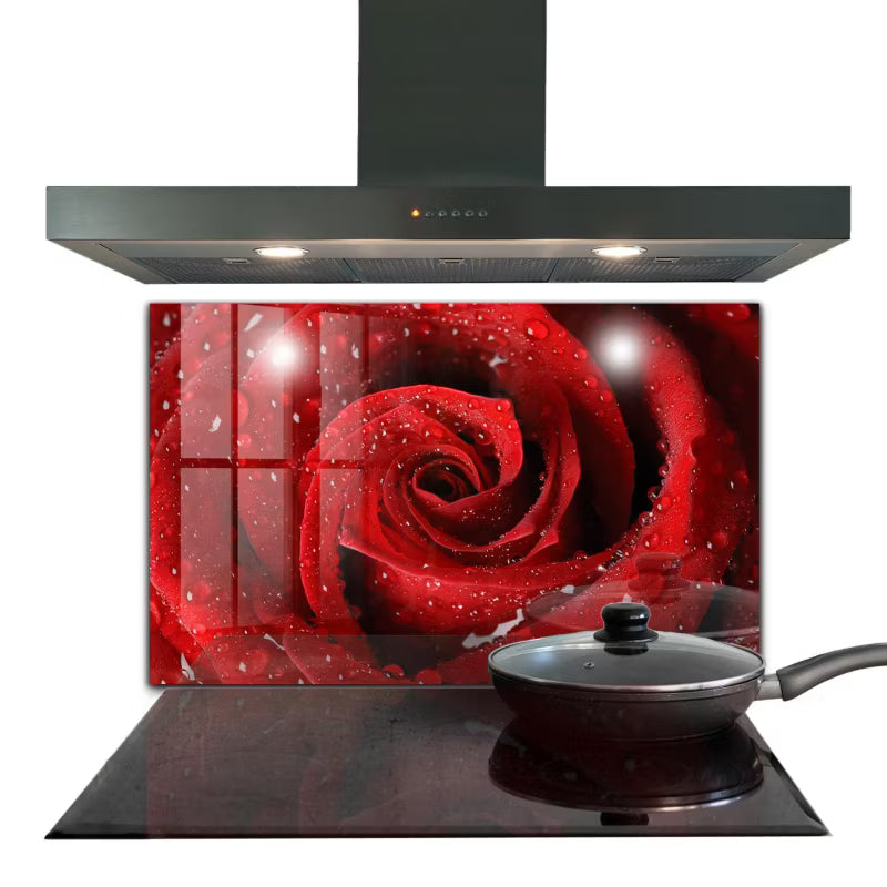 Køkkenpanel 100x70 cm Dækglas Rose