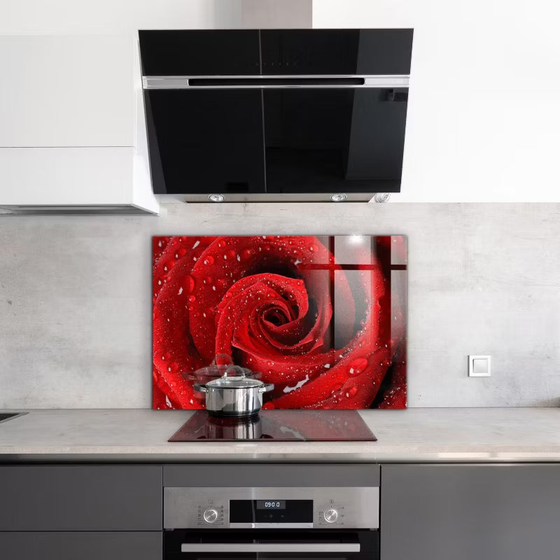 Køkkenpanel 100x70 cm Dækglas Rose