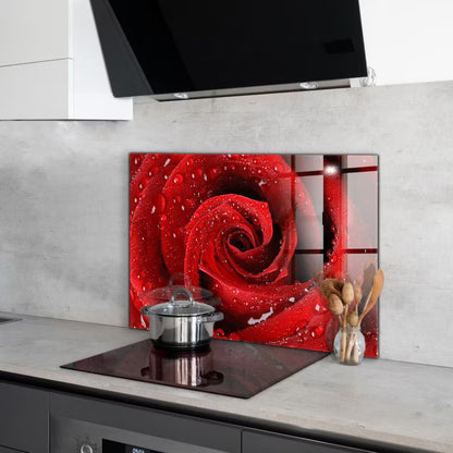 Køkkenpanel 100x70 cm Dækglas Rose