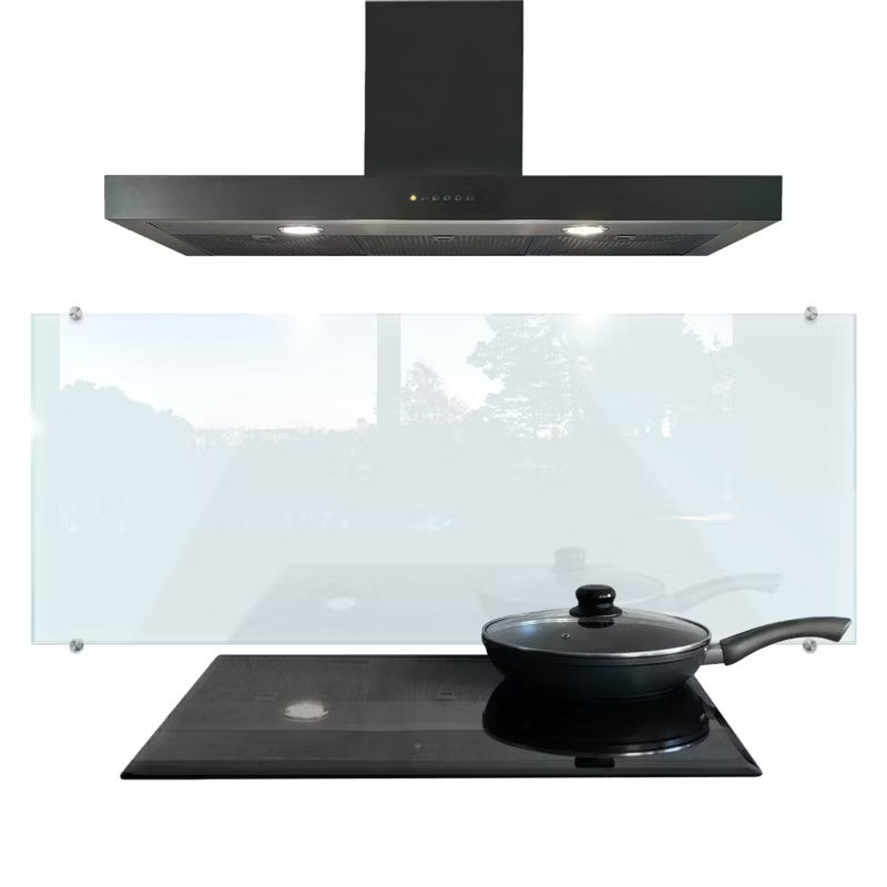 Køkkenpanel 125x50 cm Glas Klar med Klemmemontering