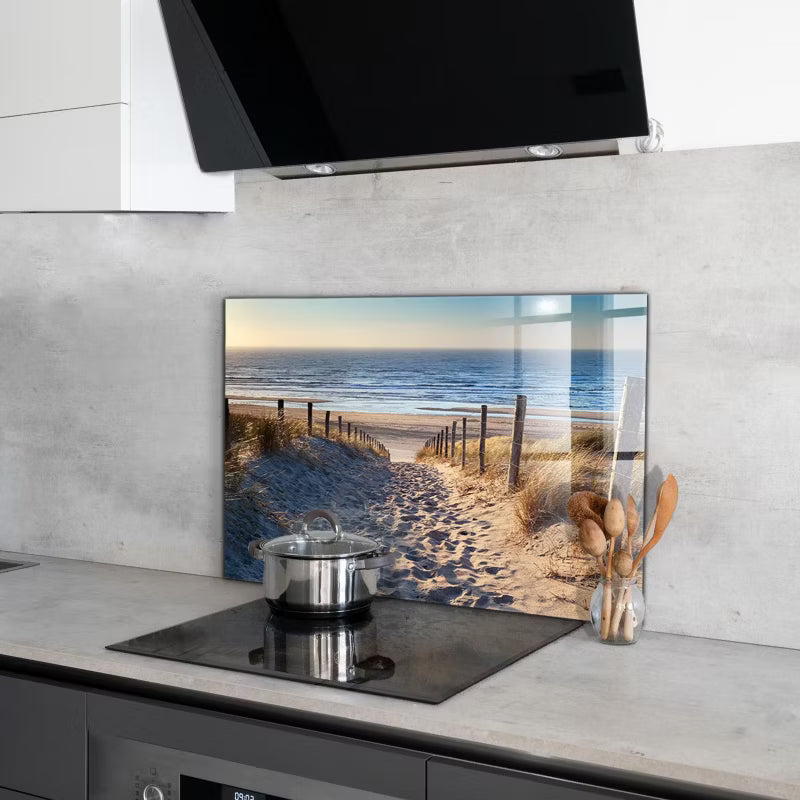 Køkkenpanel 80x60 cm Glas Sandklitter