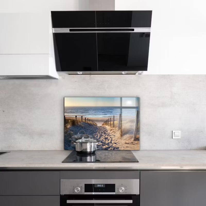 Køkkenpanel 80x60 cm Glas Sandklitter