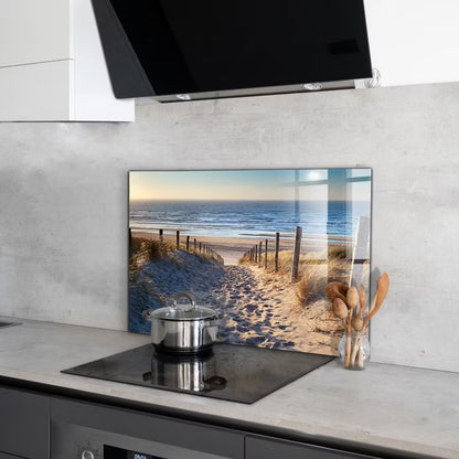 Køkkenpanel 80x60 cm Glas Sandklitter