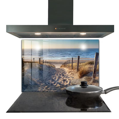 Køkkenpanel 80x60 cm Glas Sandklitter