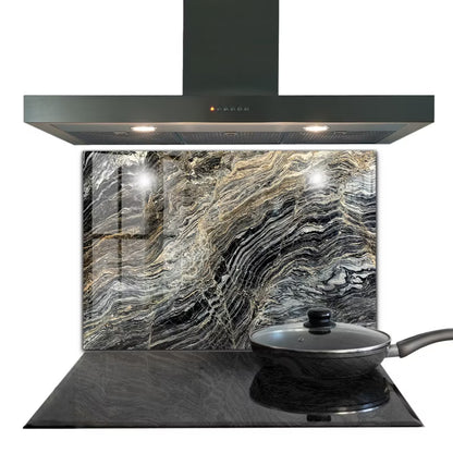 Køkkenpanel Glas 80x60 cm Marmor Granit Look