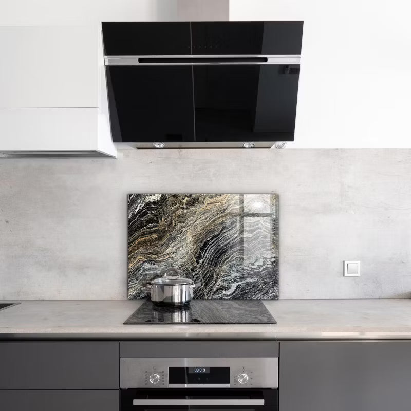 Køkkenpanel Glas 80x60 cm Marmor Granit Look