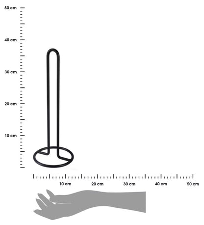 Køkkenrulleholder 33 cm Sort Metal